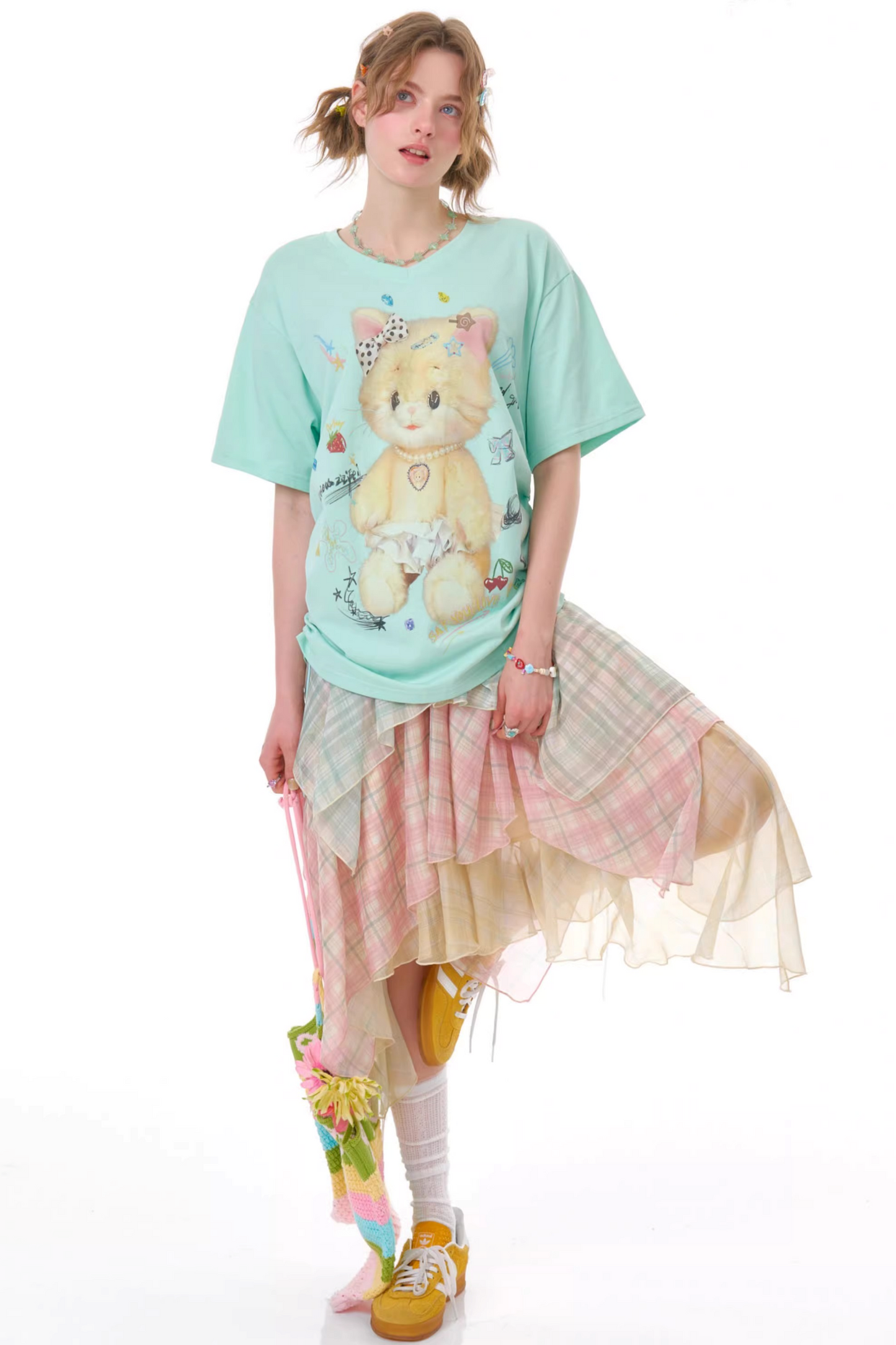 Cherry Blossom Chiffon Skirt