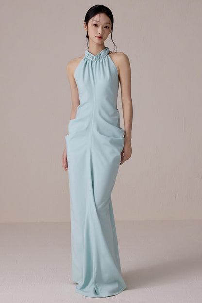 Summer Lime Backless Dress