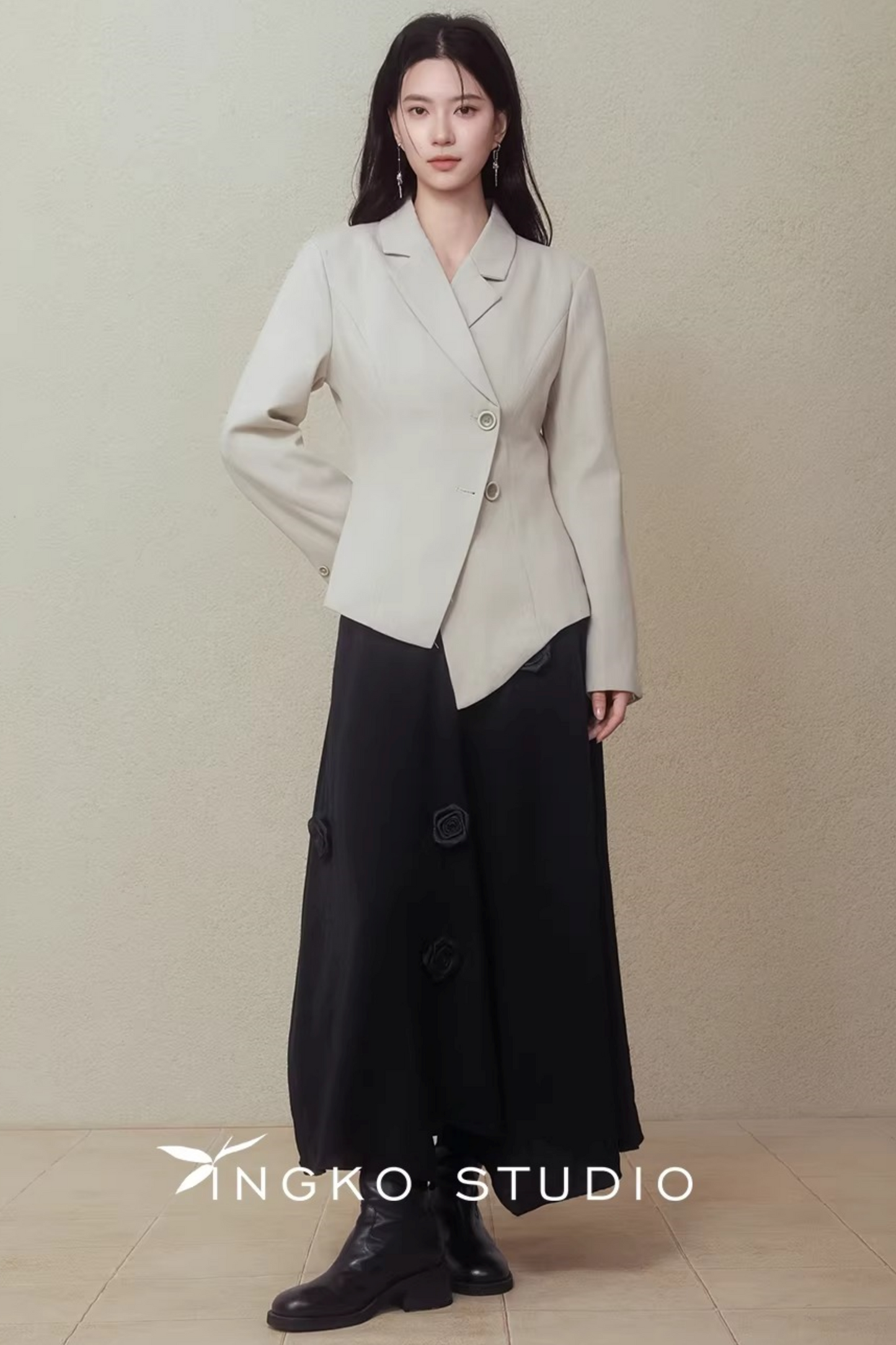 Asymmetrische Hanfband-Jacke