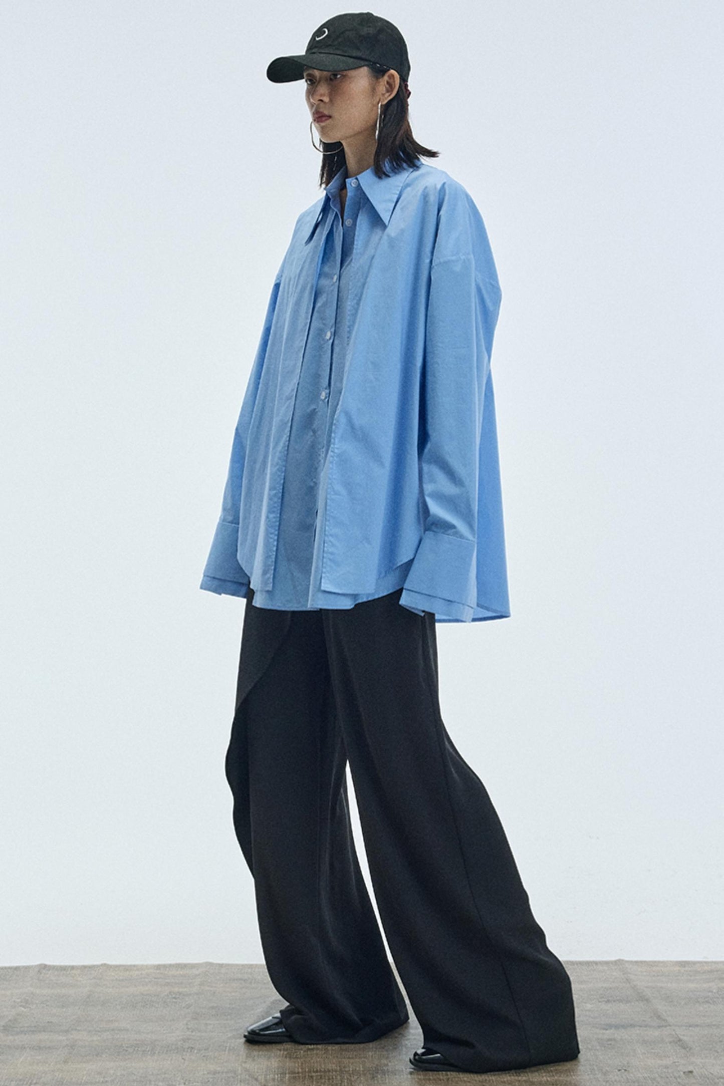 Asymmetrical Black Winter Pants