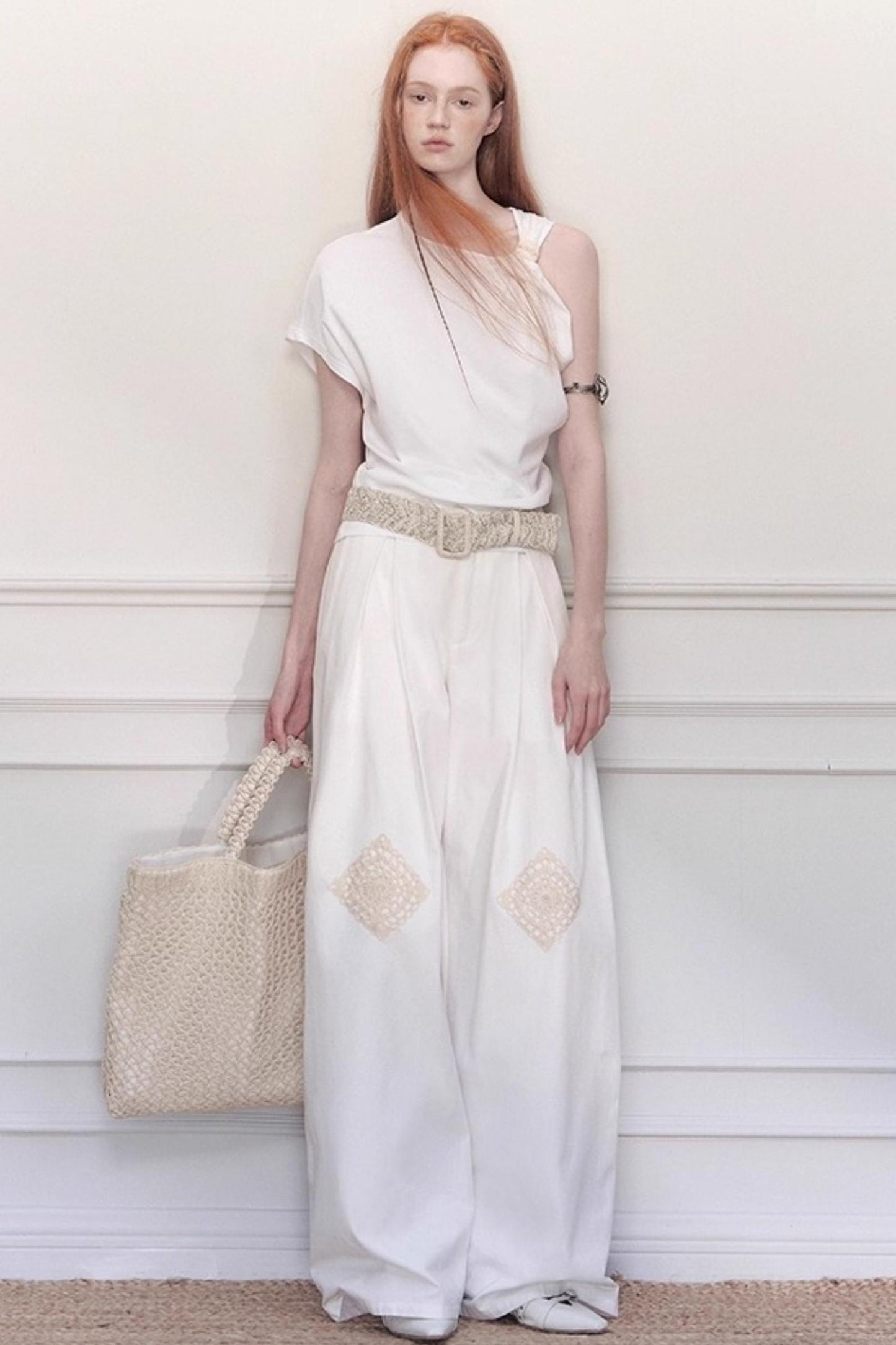 Handmade Crochet Wide-Leg Pants