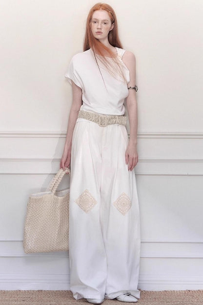 Handmade Crochet Wide-Leg Pants