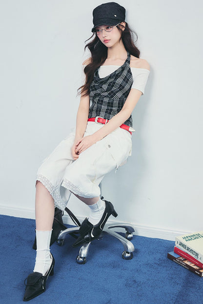 Lace Accent Drape Pants