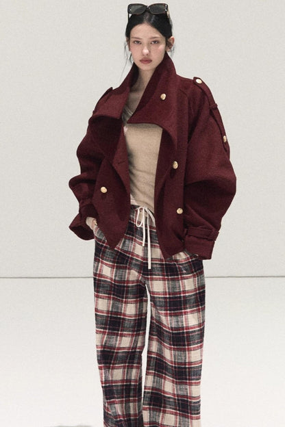 Pure Cotton Plaid Winter Pants
