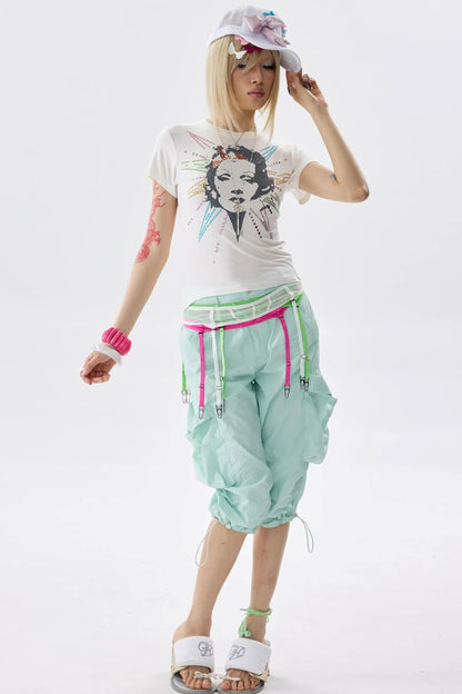 Rhinestone Patchwork T-Shirt