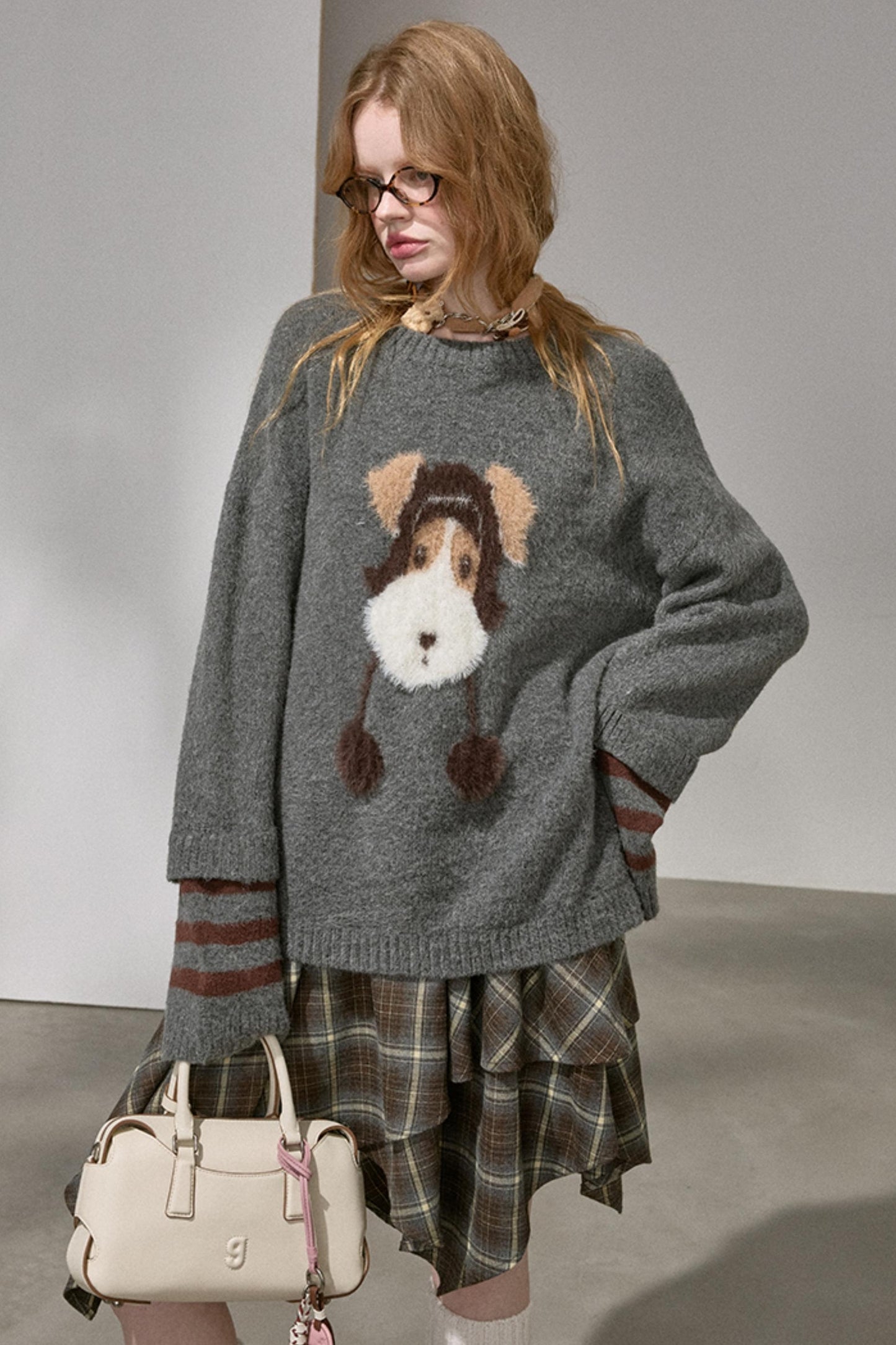 Hat and Puppy Knitted Top