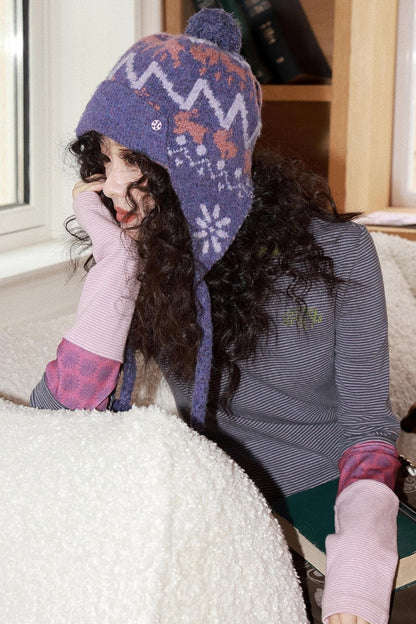 Purple Mist Wool Balaclava Hat