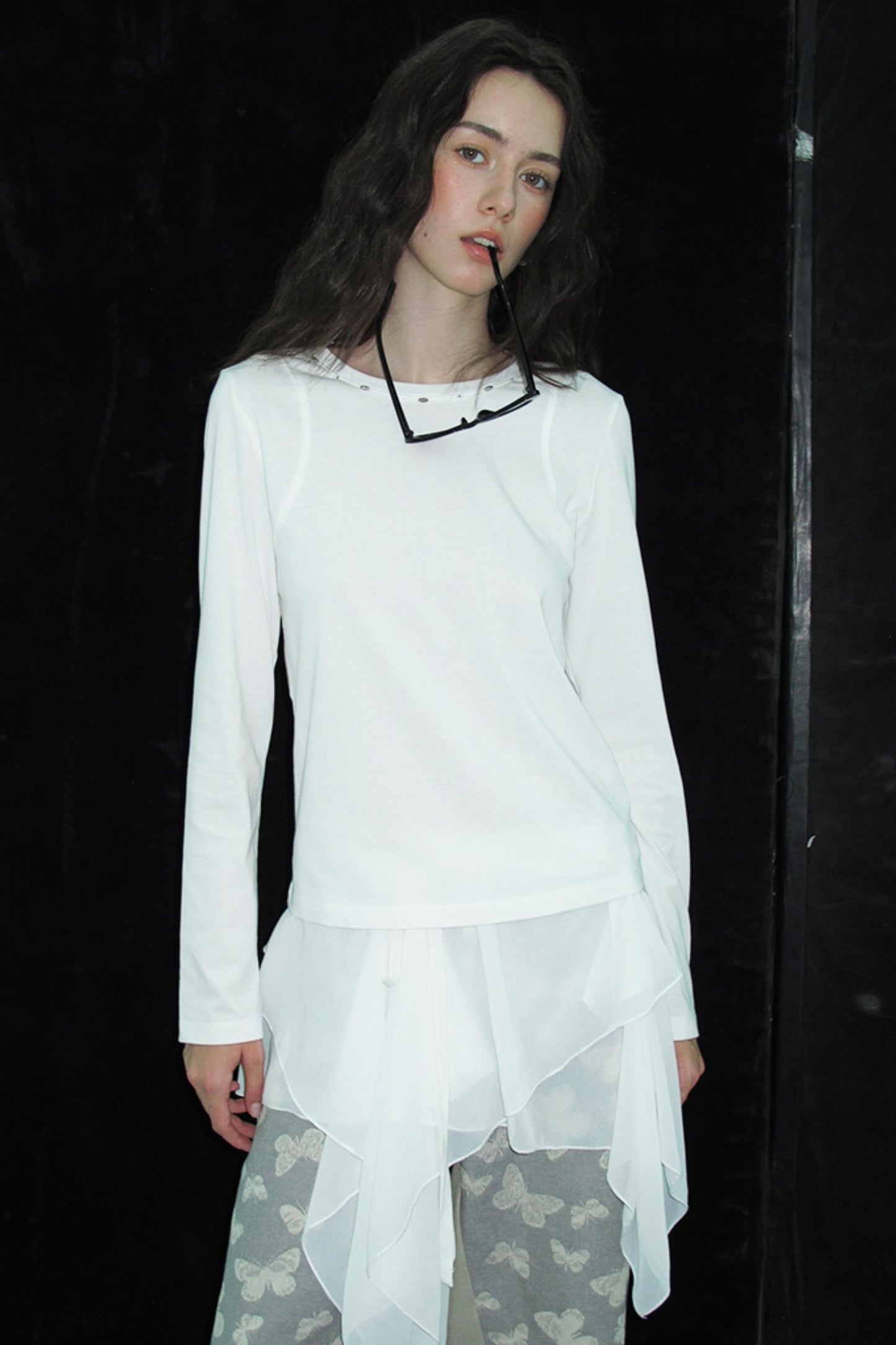 Structure Long-Sleeved T-Shirt