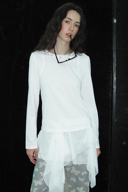 Structure Long-Sleeved T-Shirt