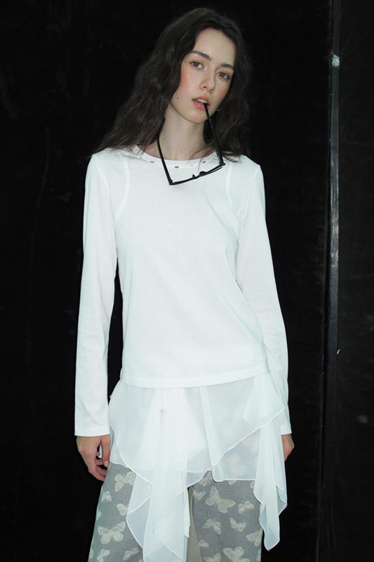 Structure Long-Sleeved T-Shirt