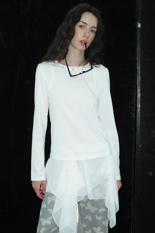 Structure Long-Sleeved T-Shirt