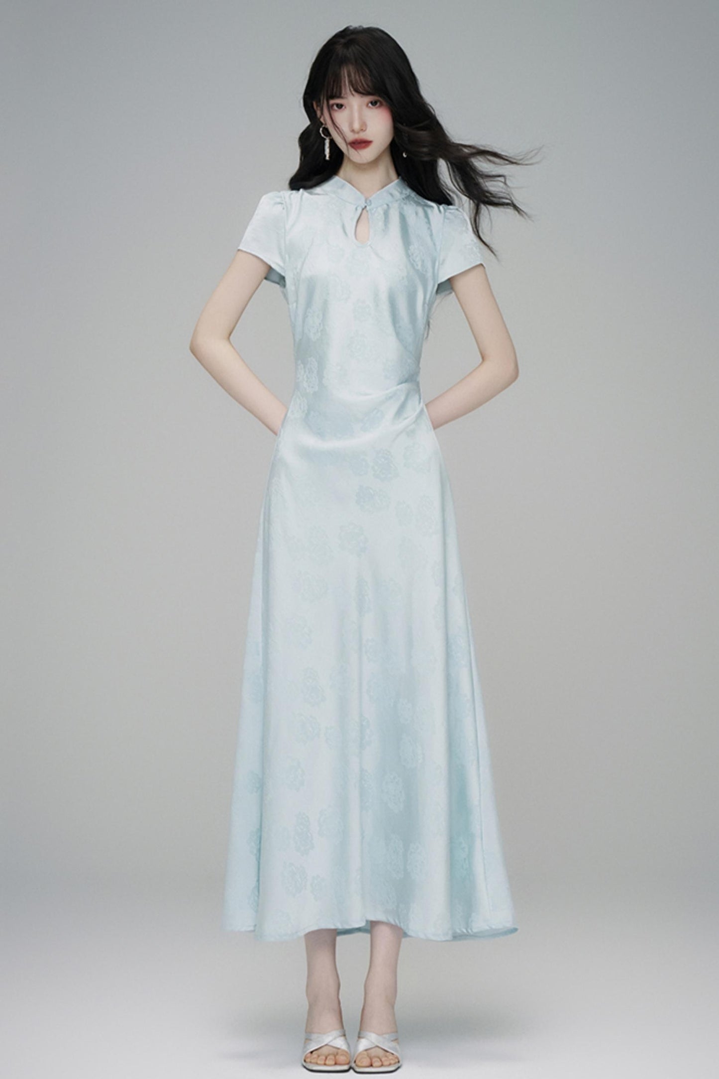 Chic Jacquard Summer Cheongsam Dress