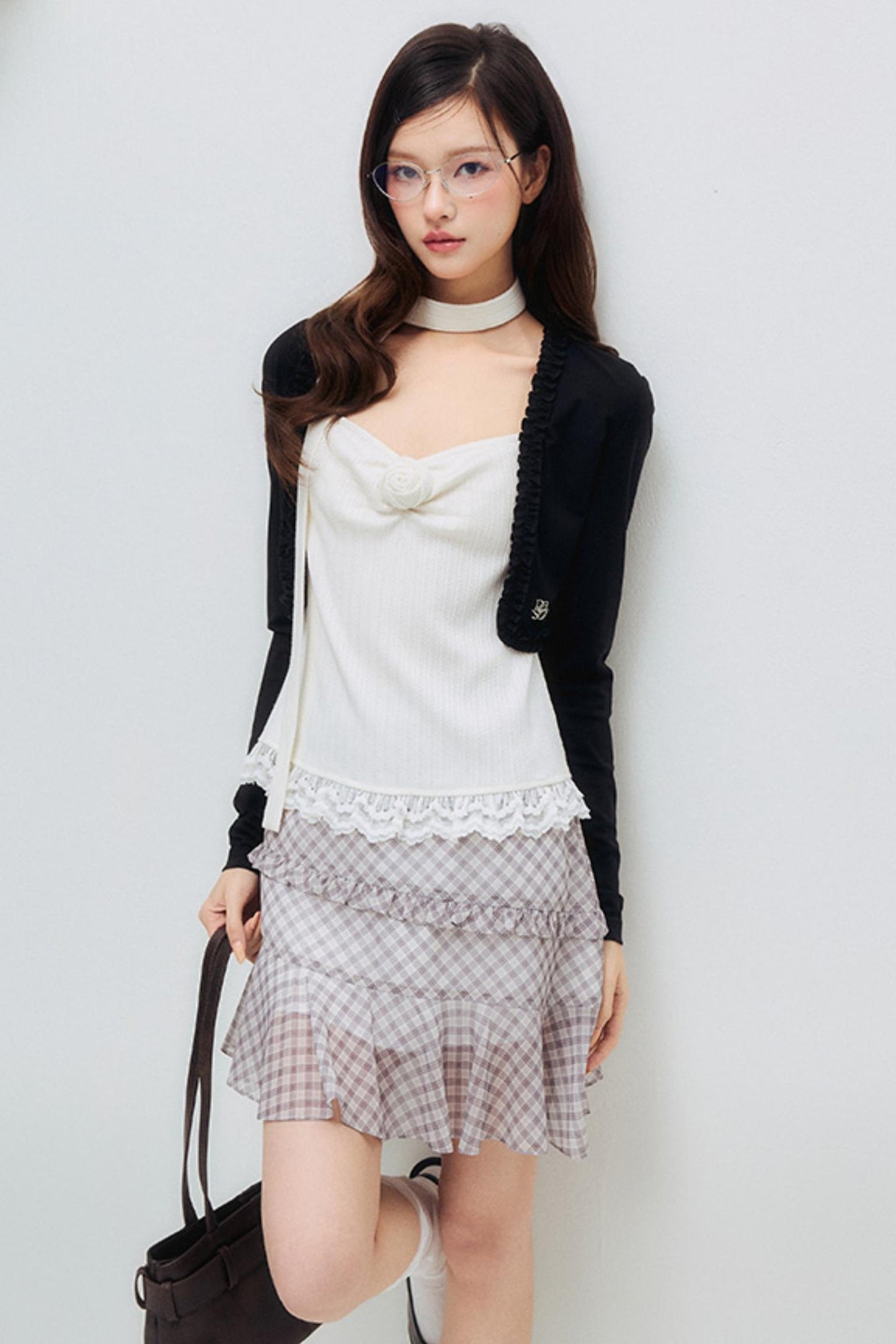 Unregelmäßiger, flauschiger Chiffon-Rüschenrock - 60% Rabatt!