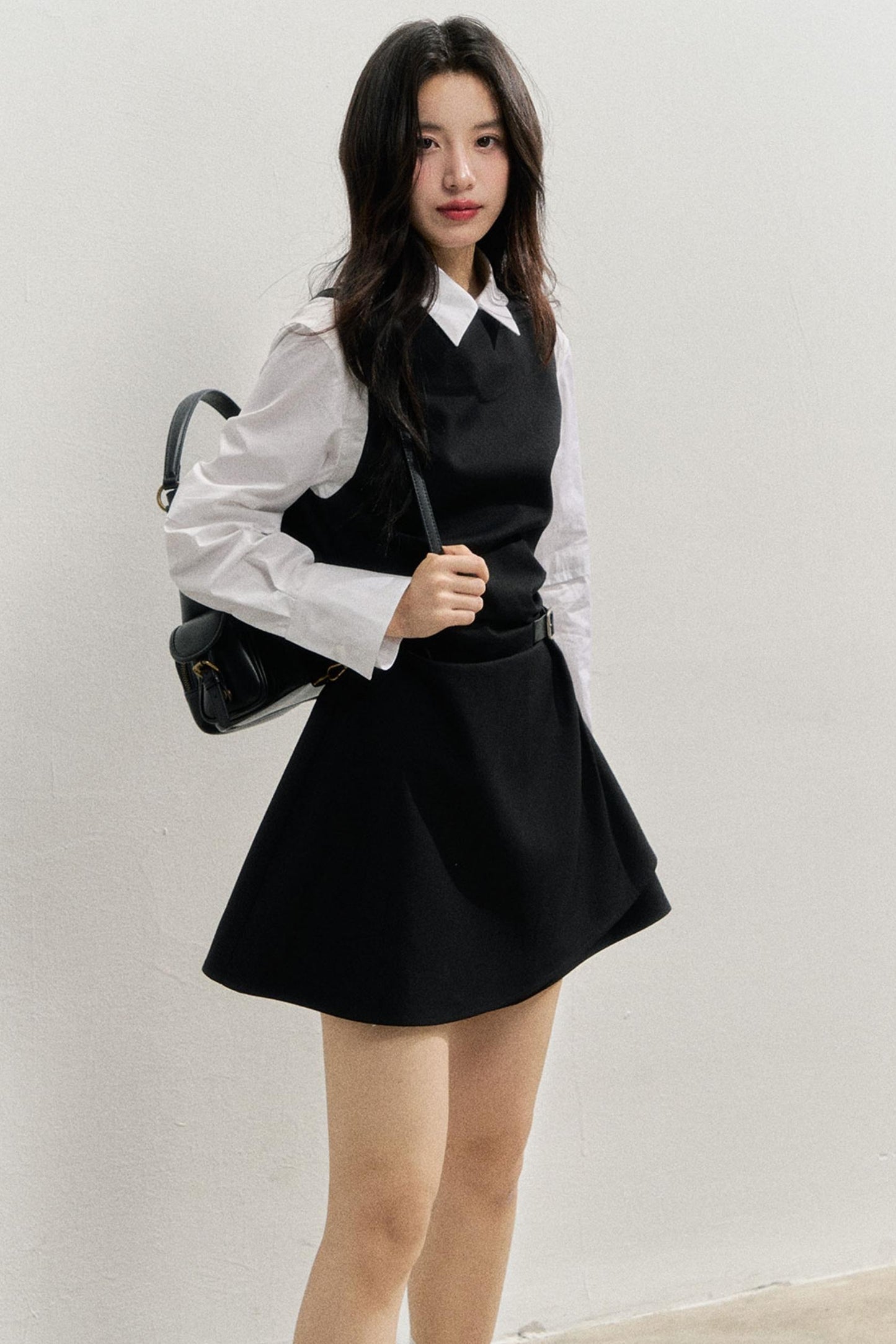 SunsetPark Plaid Leather Buckle Dress