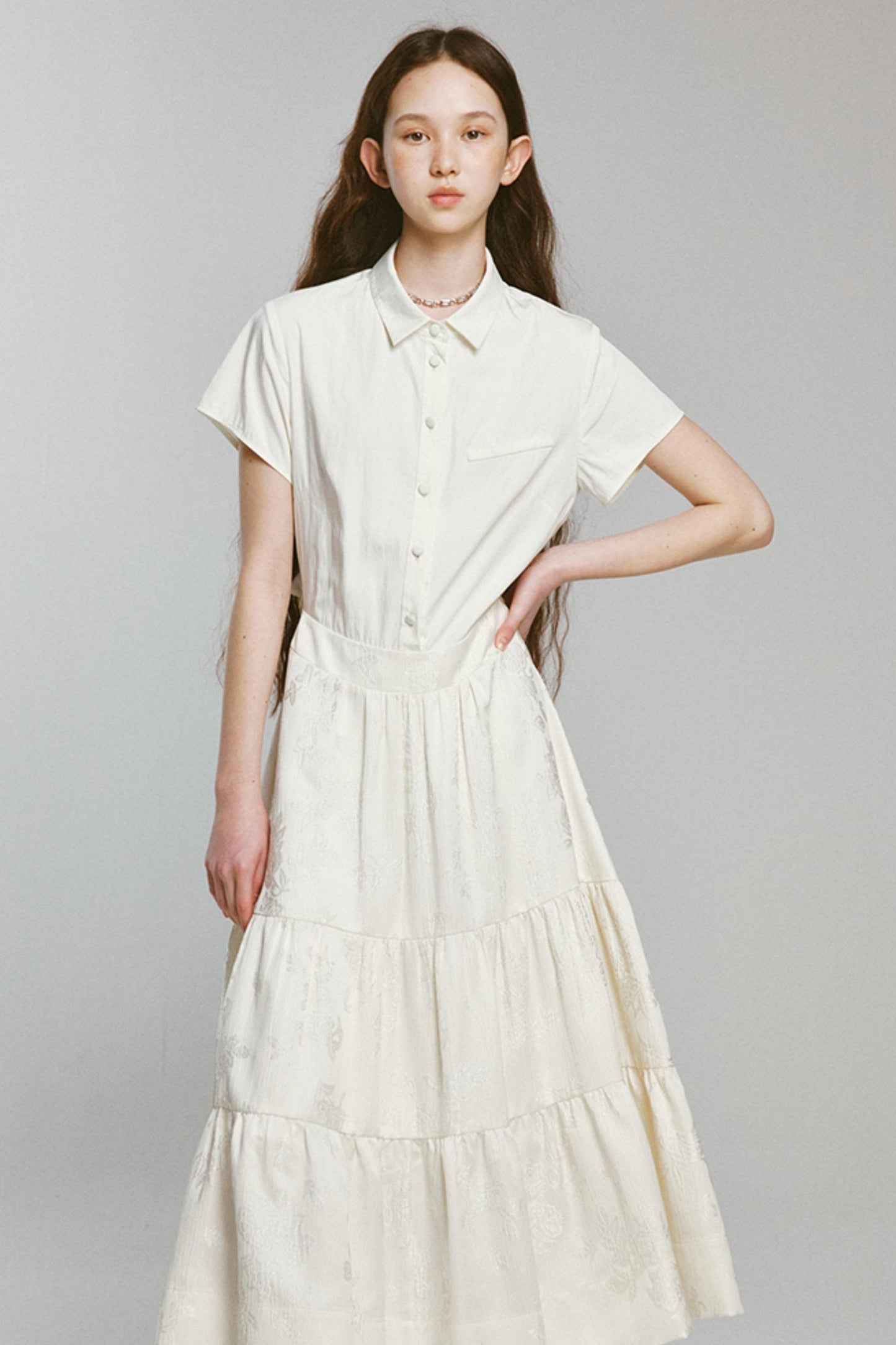 Rebellious Lace-up Shirt Dress