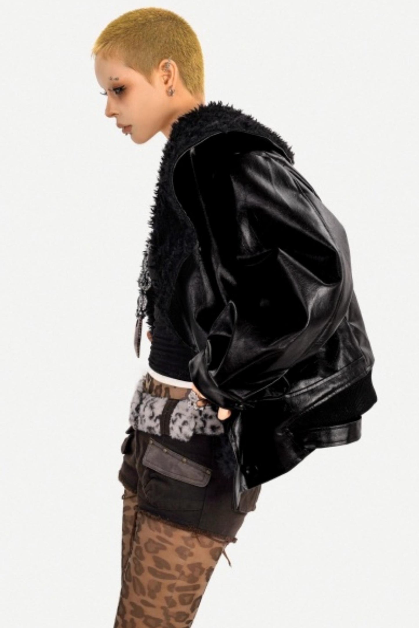 Retro Gothic Fur Collar Jacket