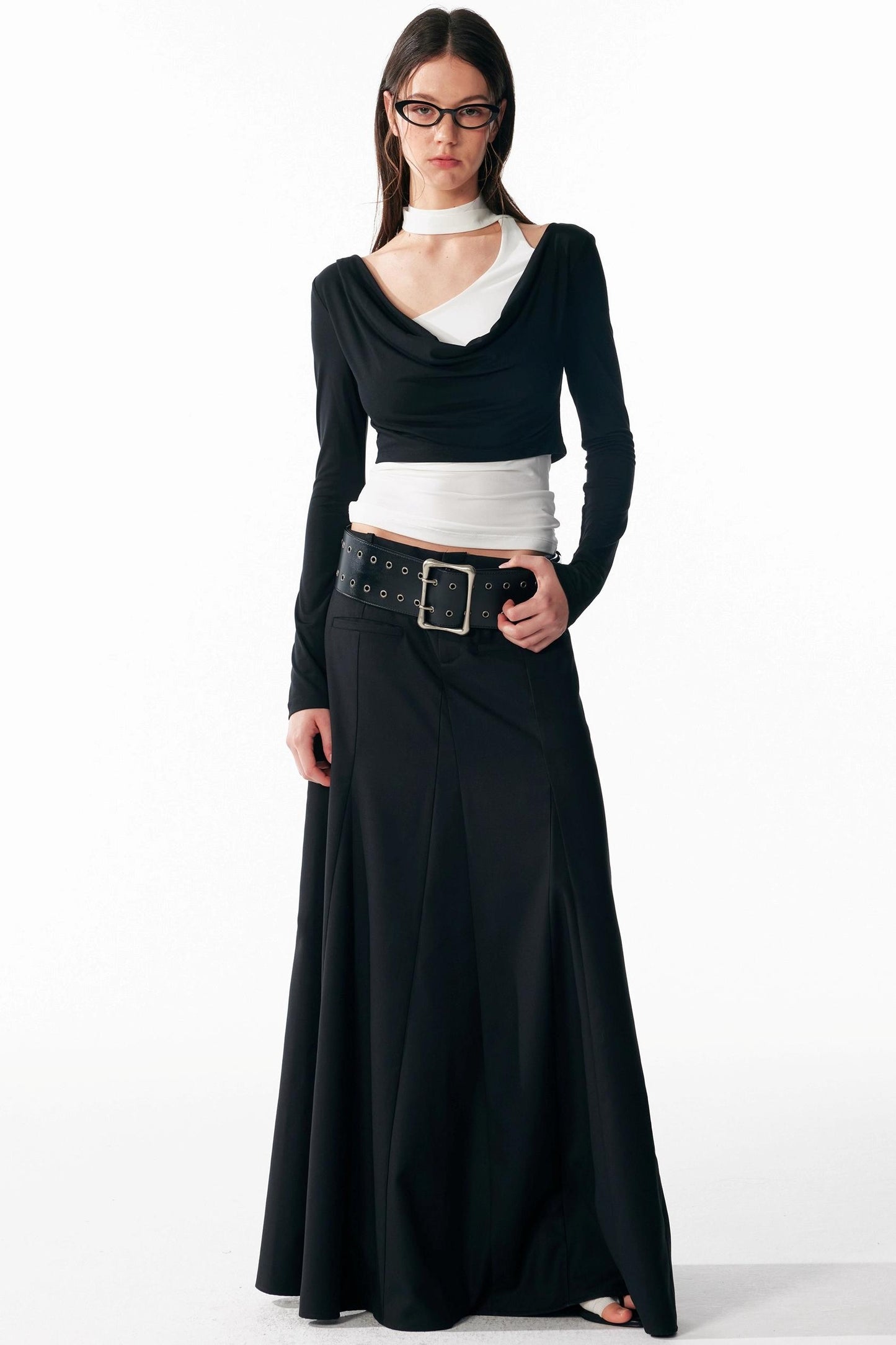 Contrast Patchwork Long Sleeve Top