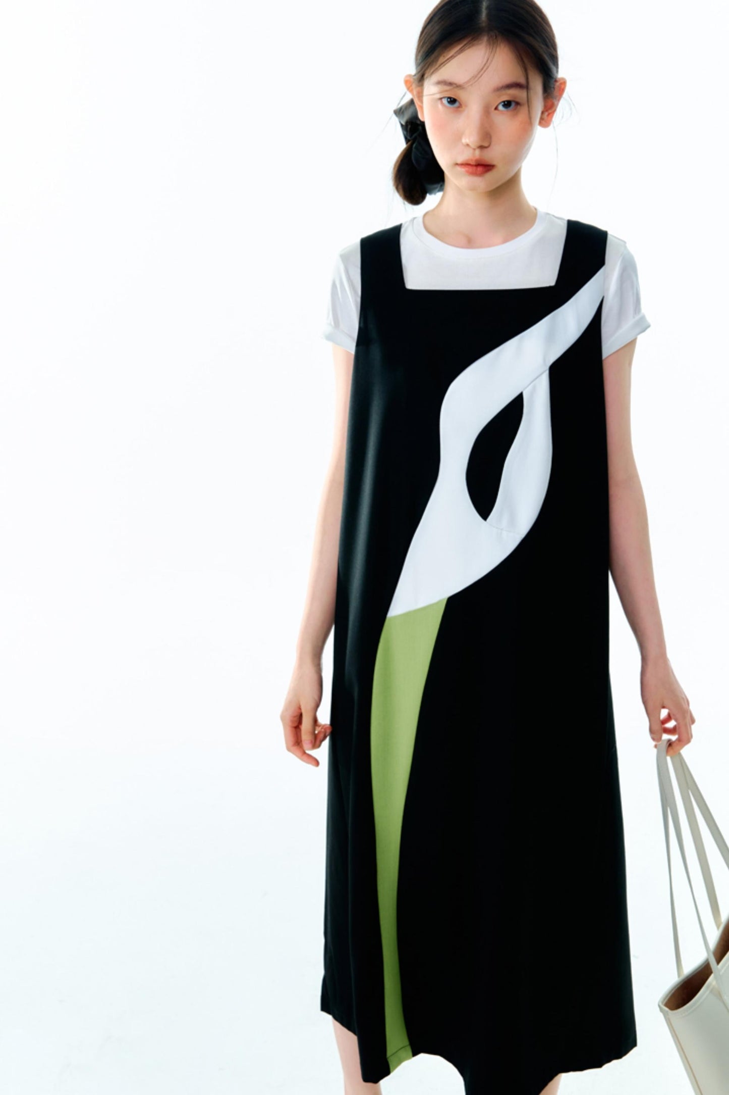 Calla-Lilien-Patchwork-Trägerkleid