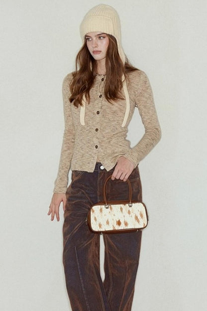 Heavy Washed Vintage Straight Jeans