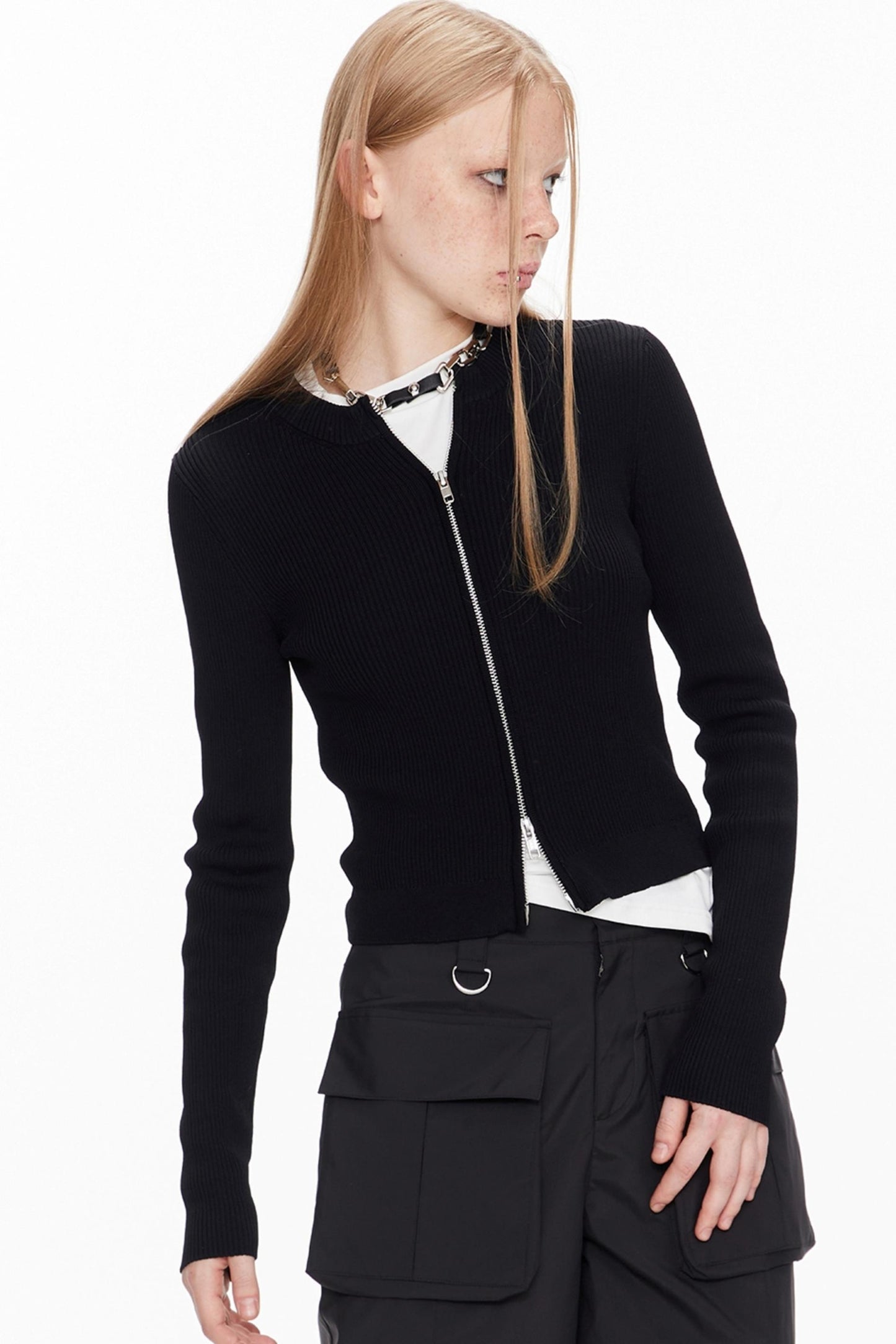 Essential Double-Zip Cardigan