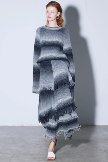 Heavy Wool Gradient A-Line Suit Set-Up