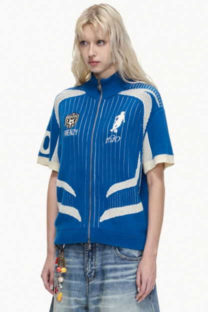 Racing Retro Knitted Polo