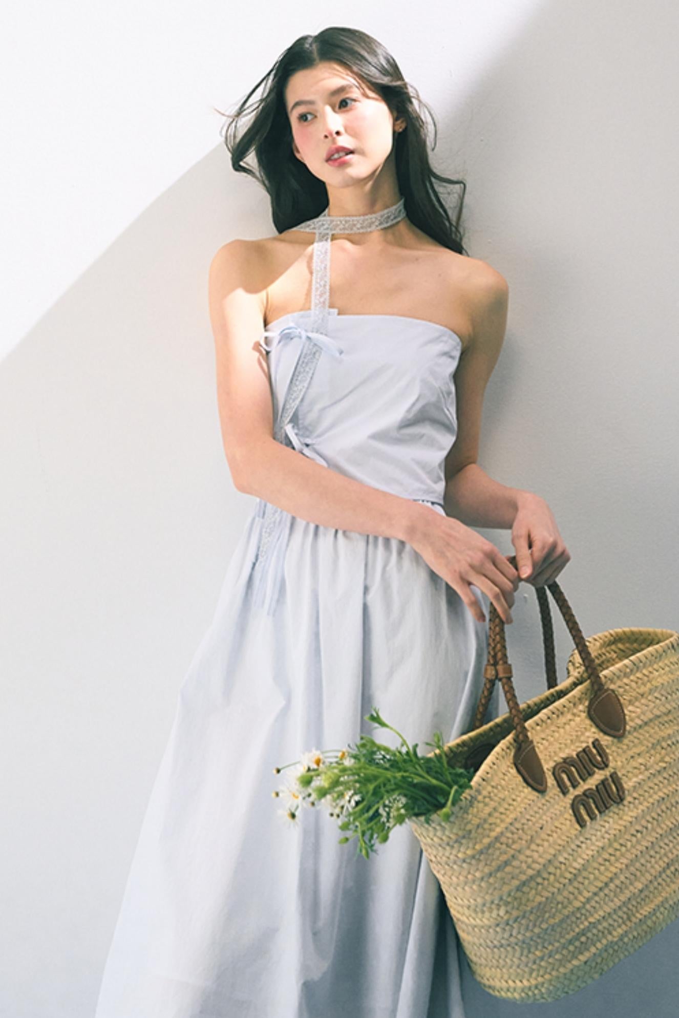 Summer Bow-Tie Sheath Dress