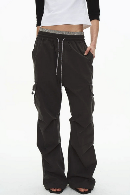 Plaid Pleated Workwear Pants