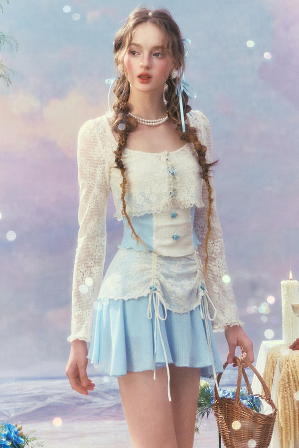 Elegant Three-Piece Skirt Set-Up