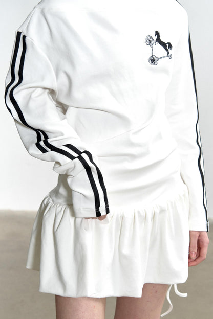 Slouchy Pleated T-Shirt Dress