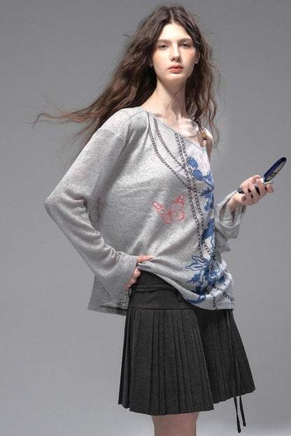 Distressed Long T-Shirt