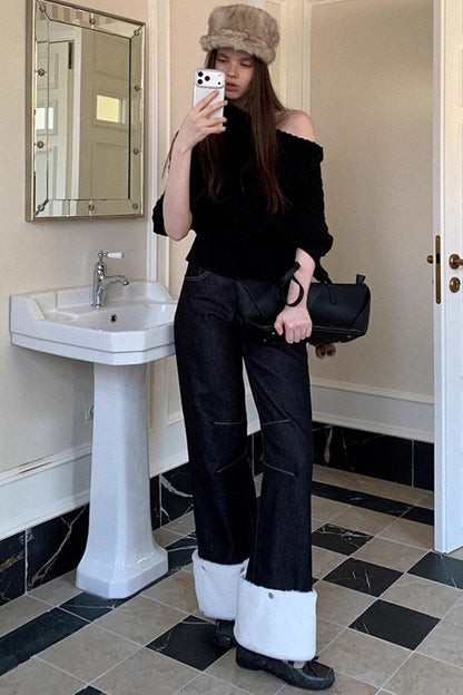 Asymmetrical Merino Wool Cape Sweater