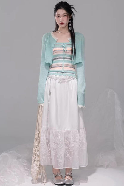 White Mist Gradient Skirt