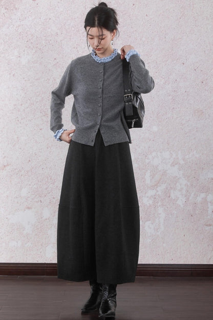 Patchwork Ruffled Cardigan