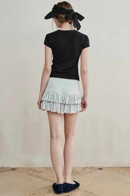 Floral Ruffled Cake Skirt