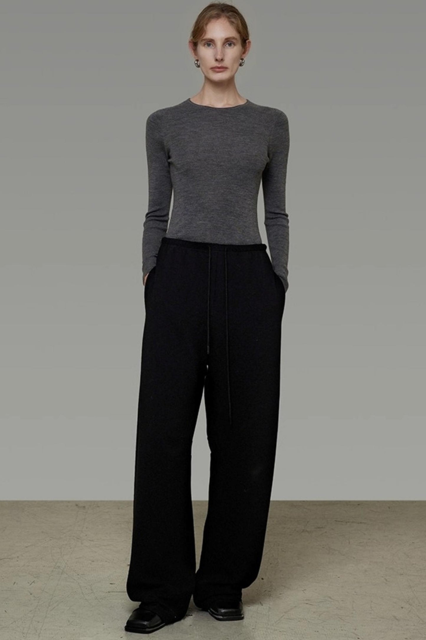 Wool Crew Neck Knitted Sweater