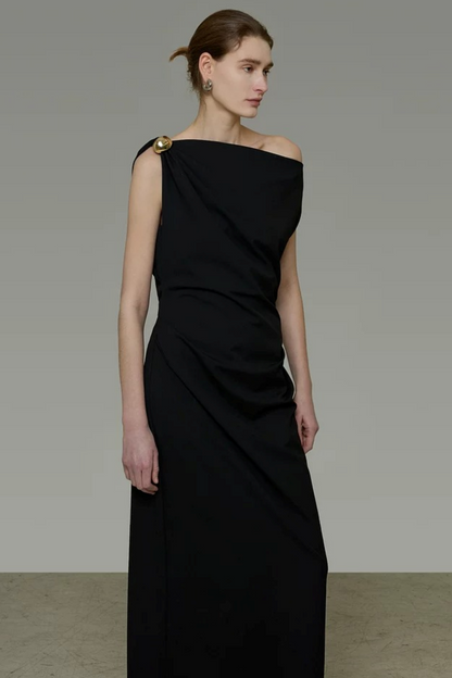 Unspoken Black Off-Shoulder Dress