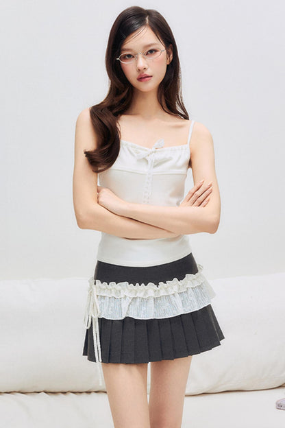 Luxury Lace Bow Cami Top