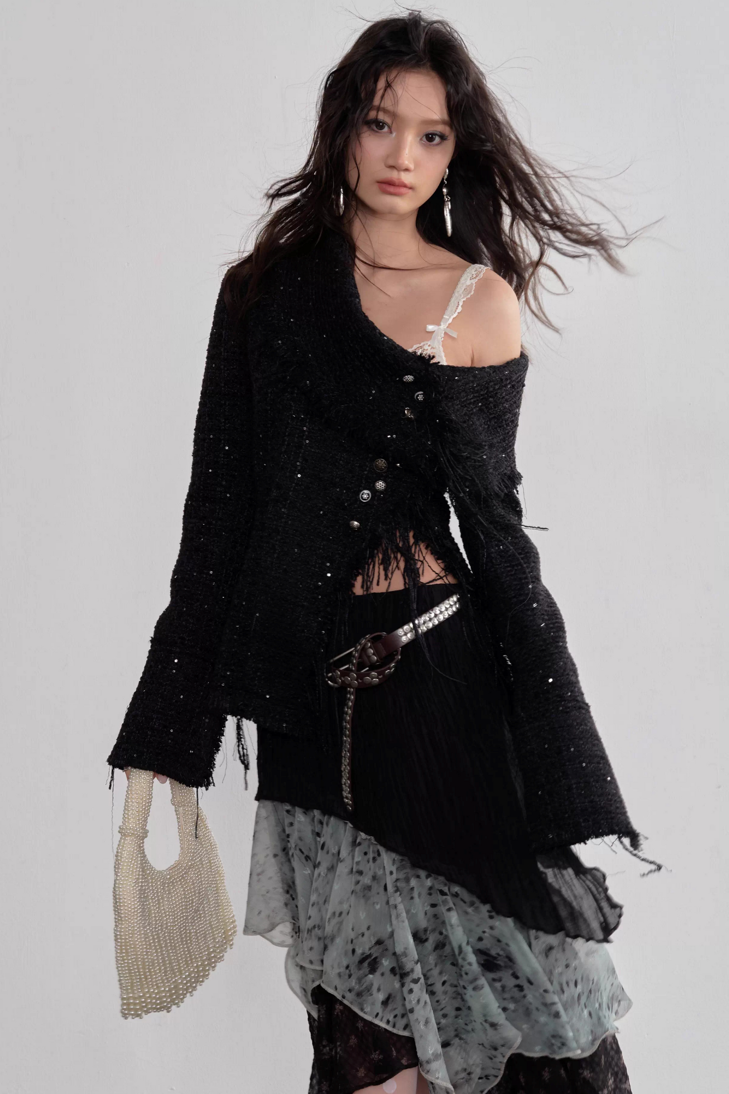 Bohemian Asymmetrical Fringe Jacket