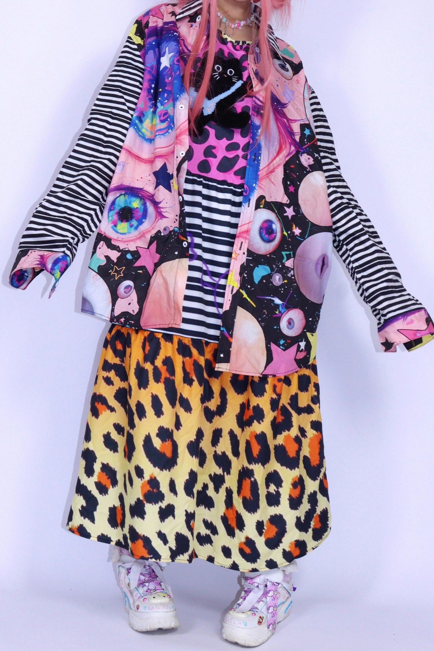 Planet Striped Loose Shirt