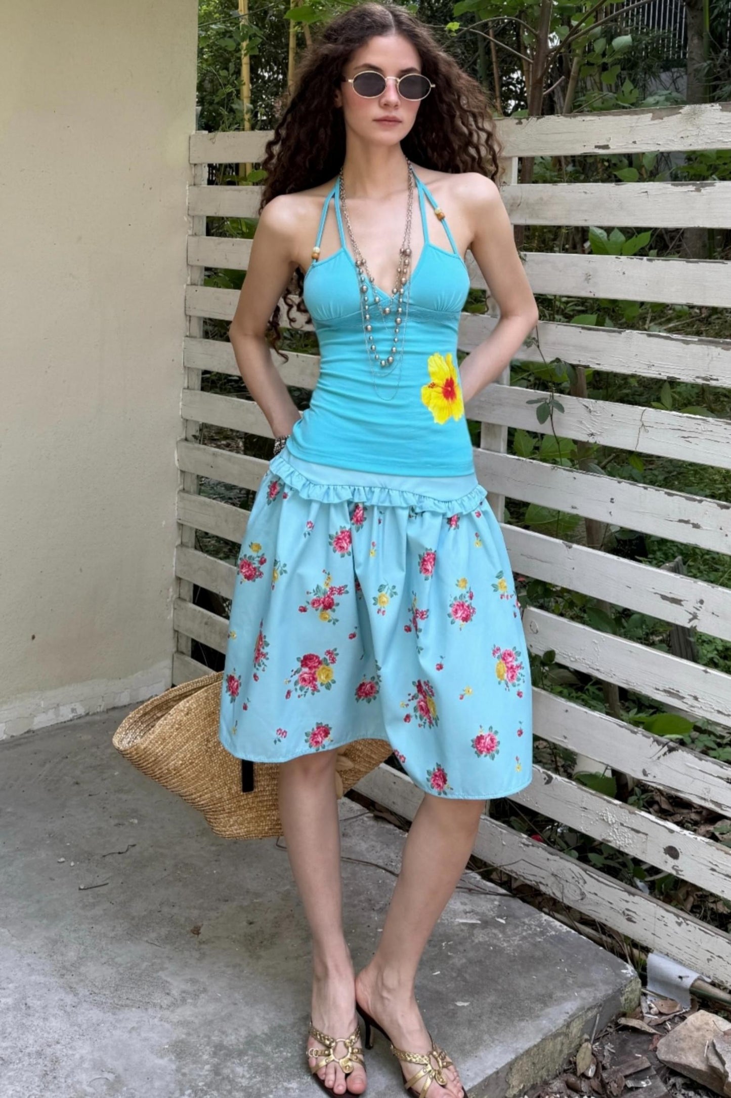 Sweet Floral Slim Camisole