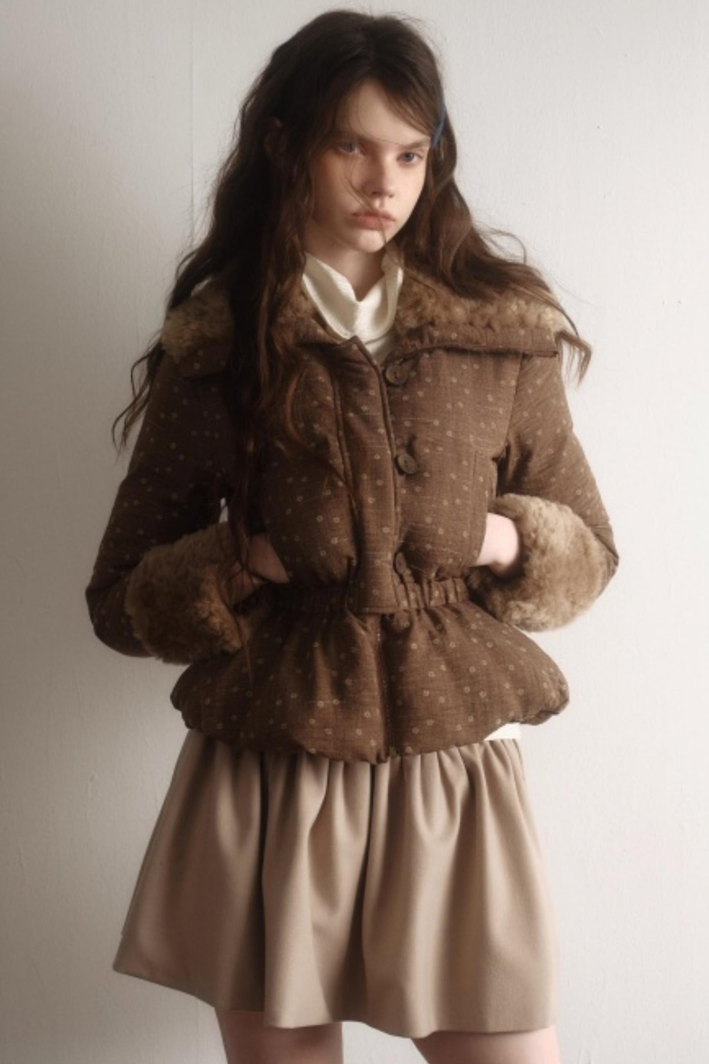 Artist-Created Retro Woolen Skirt