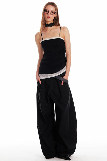 Pleated Lace Camisole