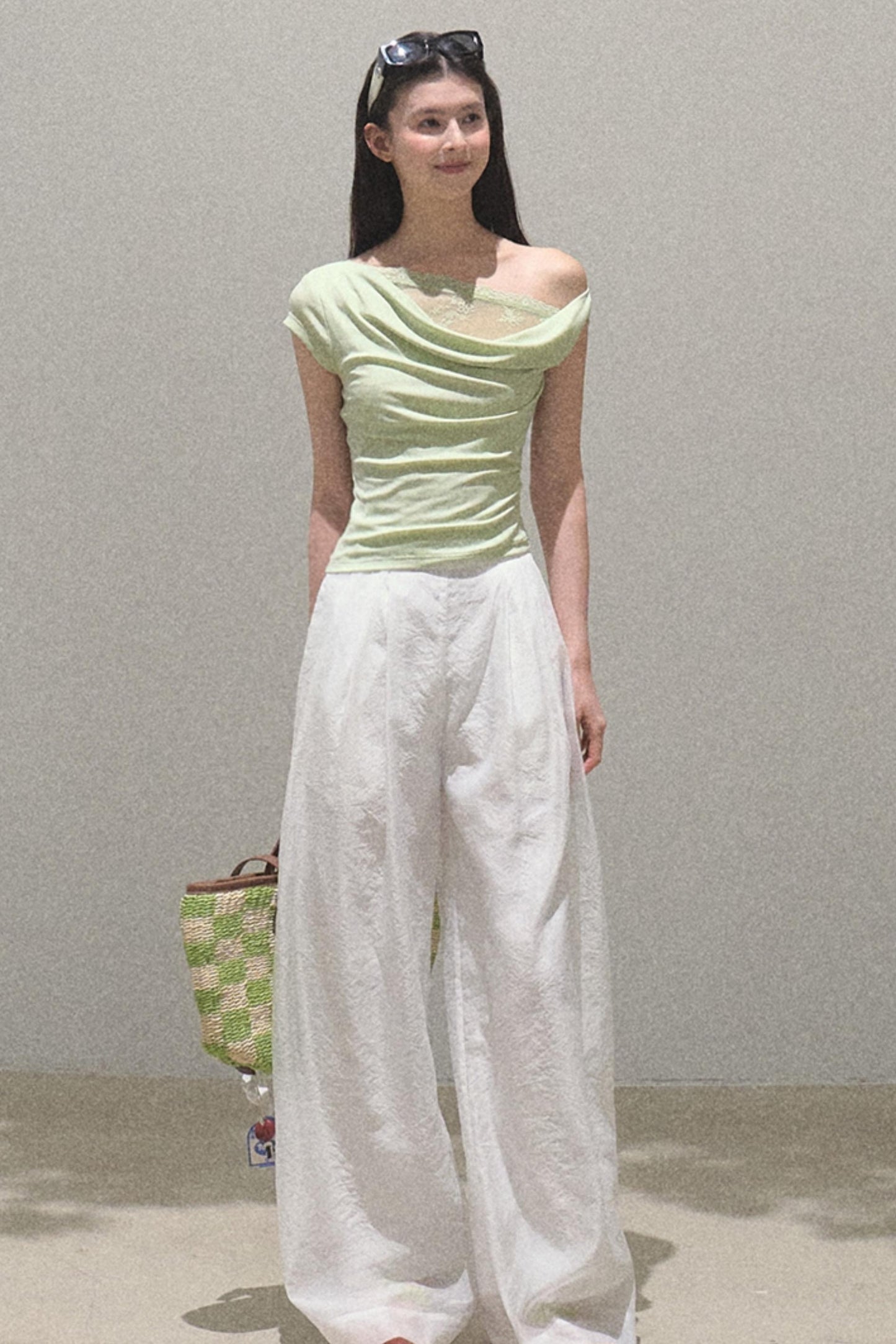 Pearlescent Wide Leg Trousers
