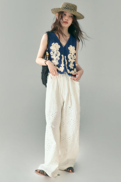 Wind Vines Flower Shell Pendant Vest Set-Up