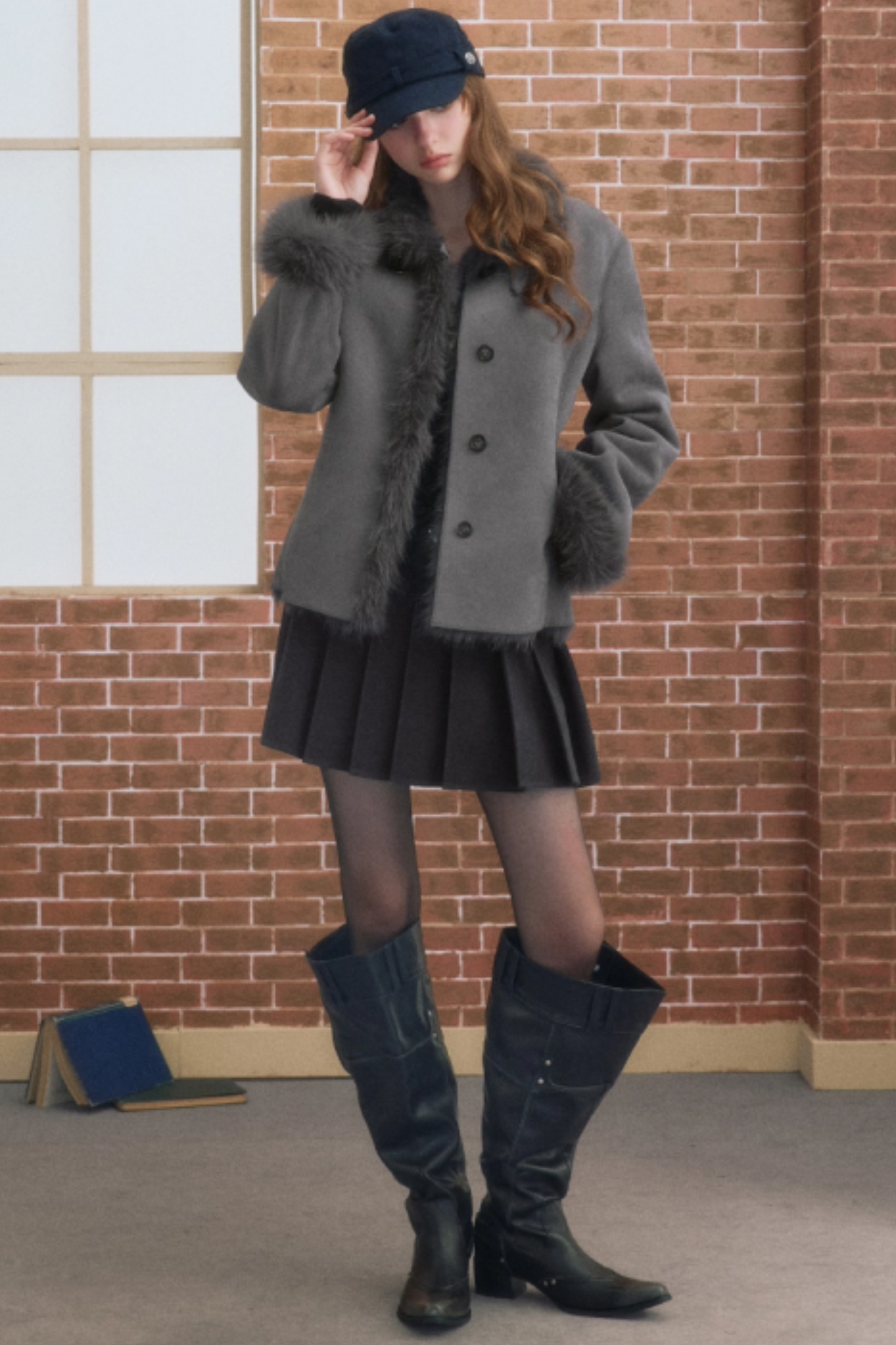 Winter Pleated Short Skirt