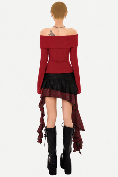 Yabi Off-Shoulder Printed Top