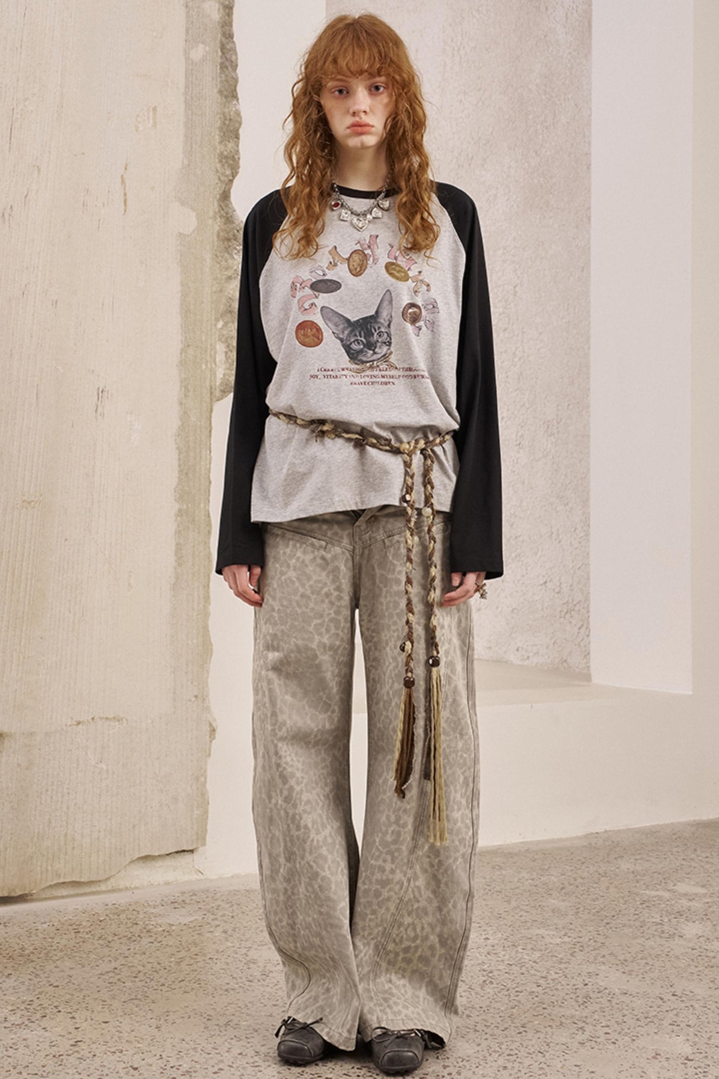 Loose Crew Neck Long Sleeve Top