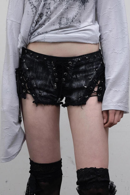 Raw Tie-Up Shorts