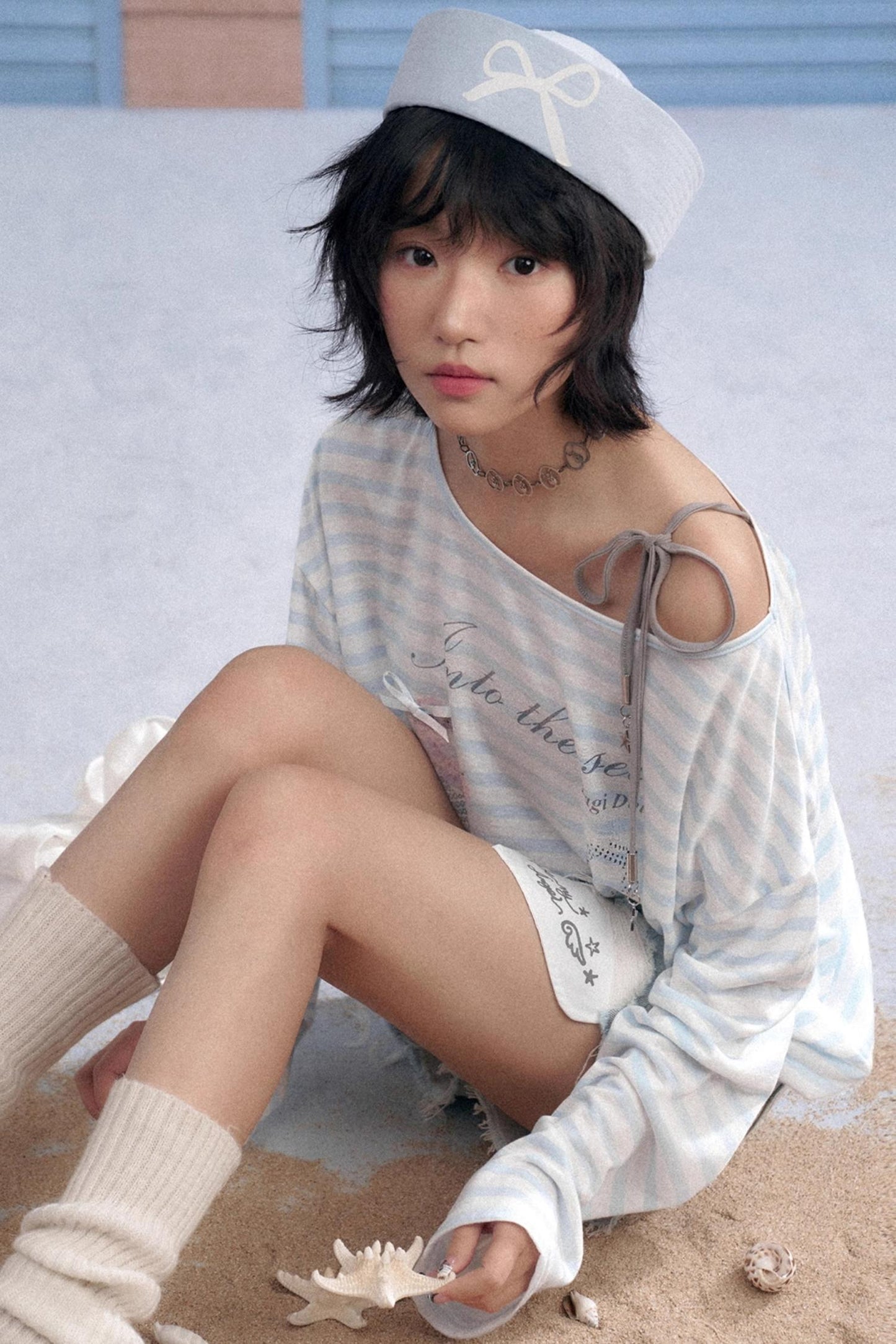 Ocean Striped Summer Smock Set-Up